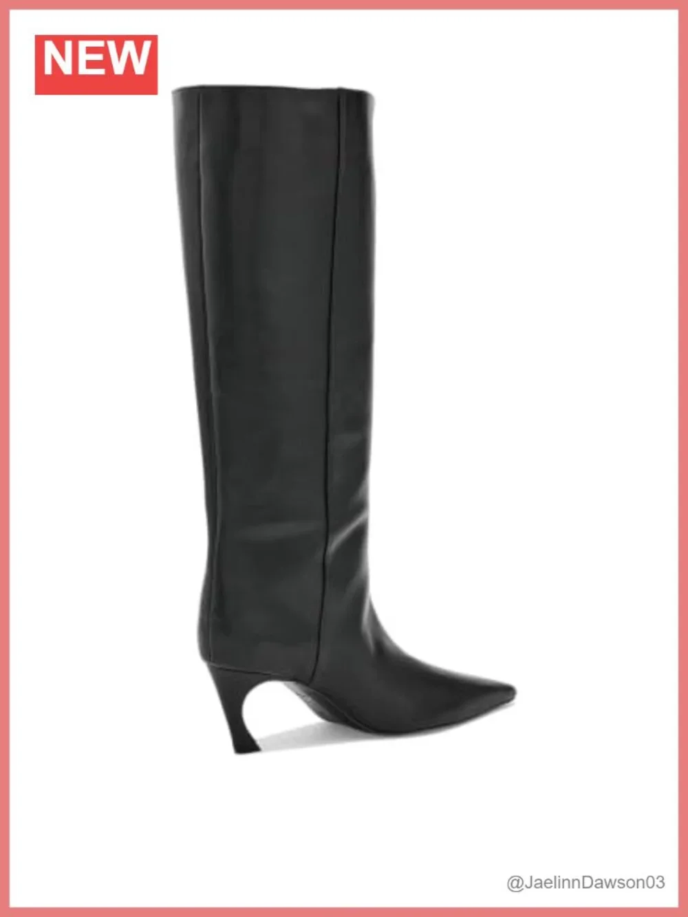 Leather Over-the-Knee Boots Mid-Heel Pull-On Pointed Toe Suede